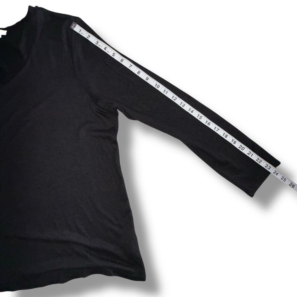 NZT by NIC+ZOE V-Neck Sweet Dreams Long Sleeve Top - XXL Black - Picture 12 of 12
